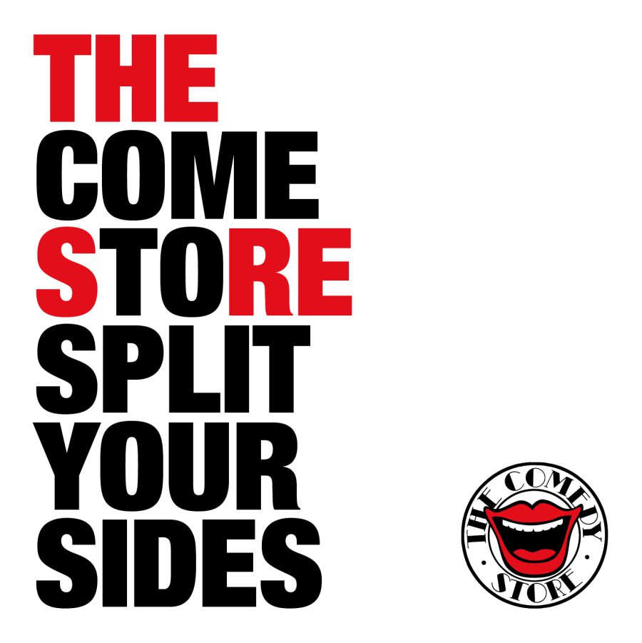 Digital ads designed for marketing – "The Comedy Store: Come to split your sides"