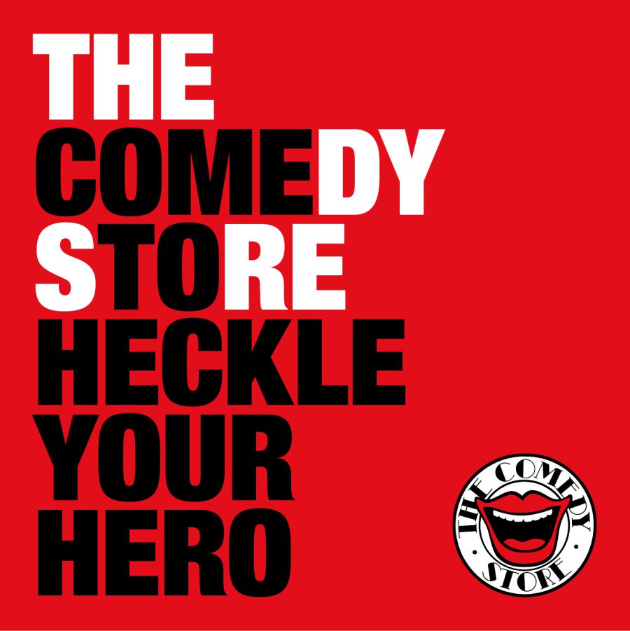 Digital ads designed for marketing: "The Comedy Store: come to heckle your hero"