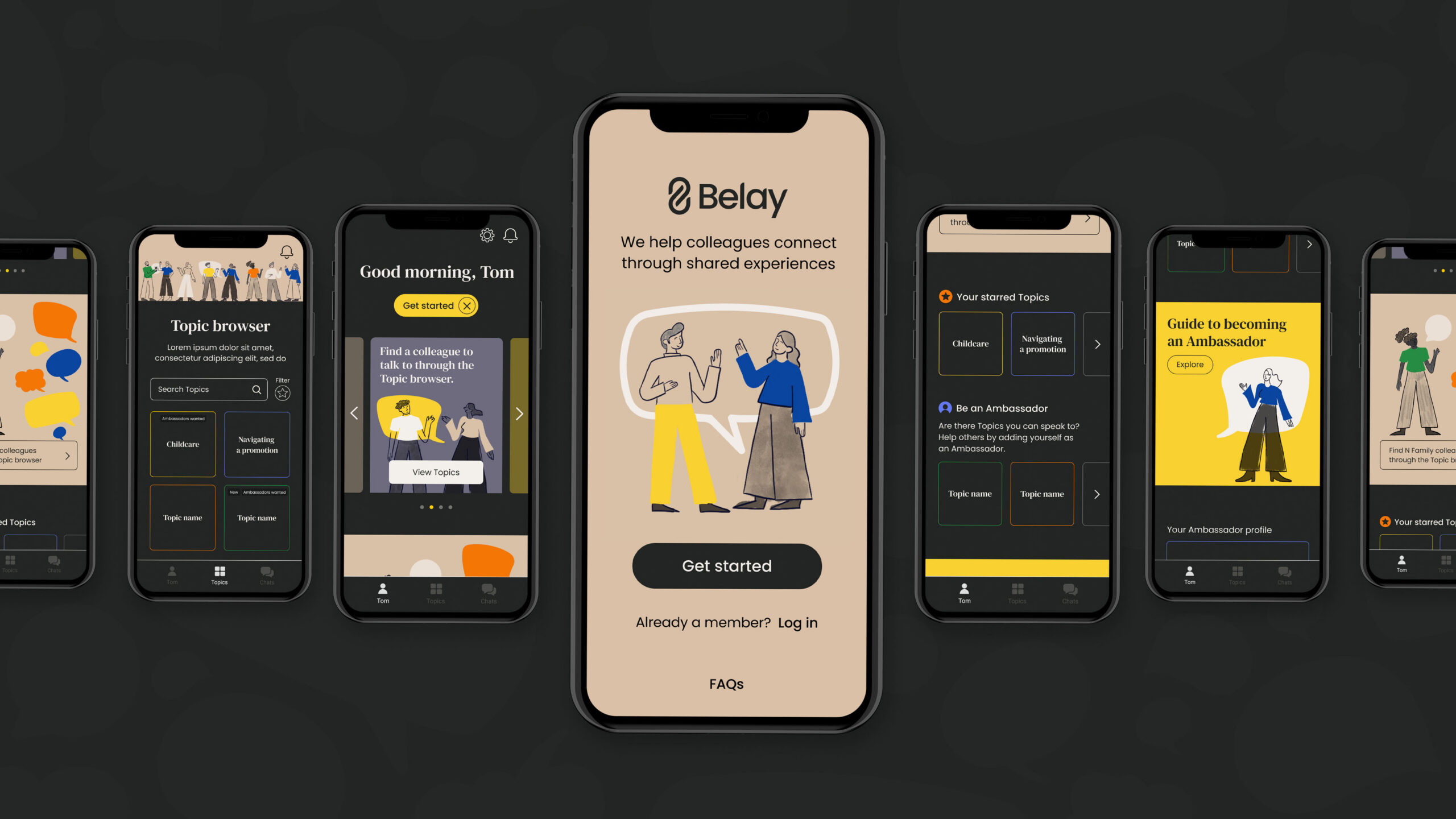 User interface design for Belay app