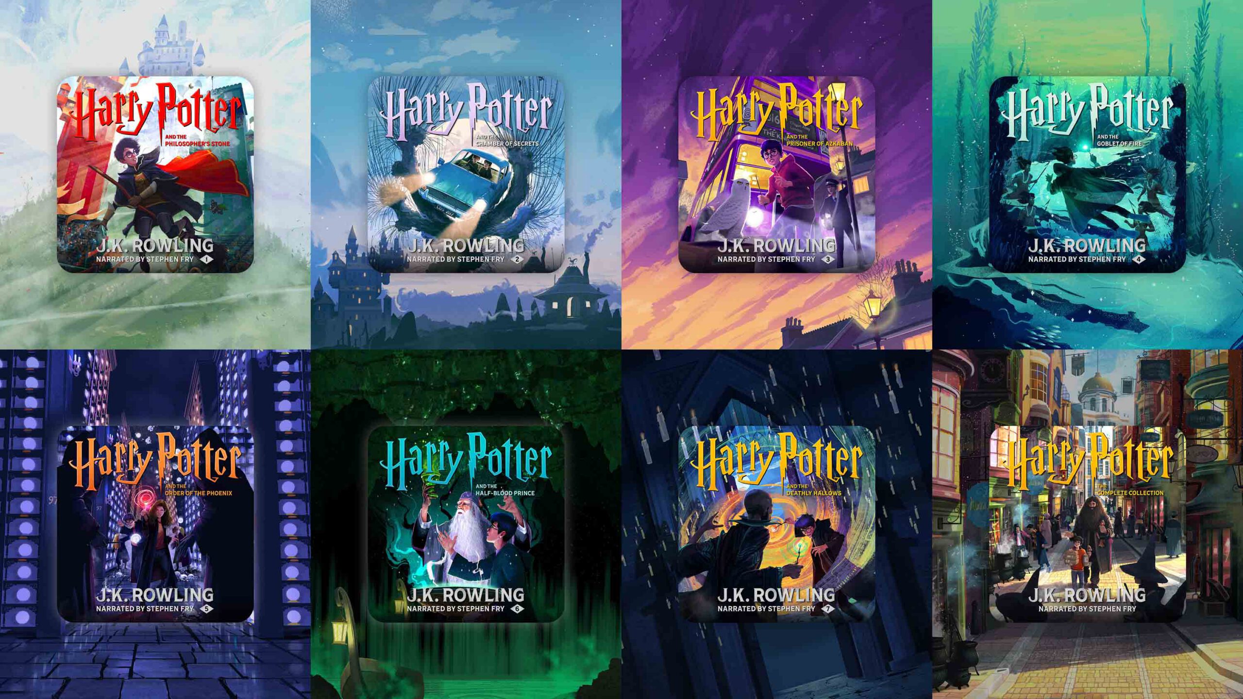 Harry Potter audiobook cover designs