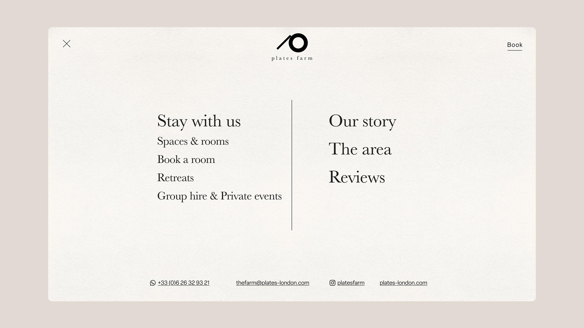 Full screen navigation design