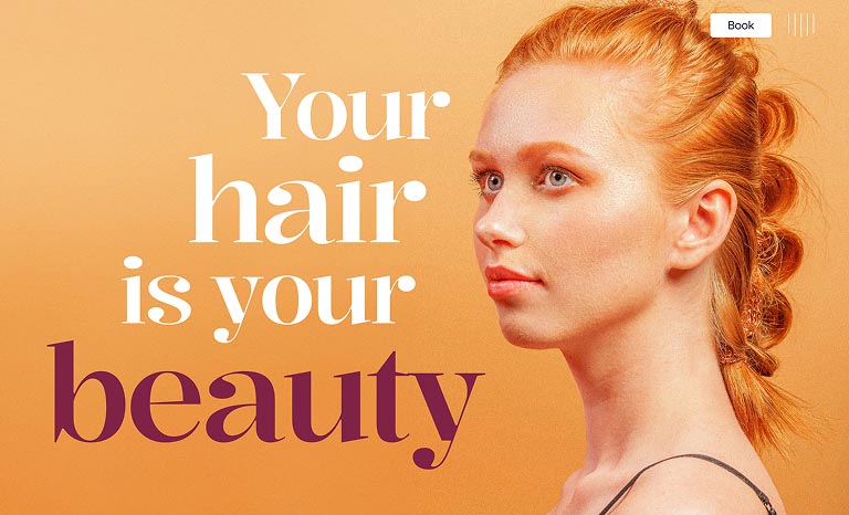 Website design for a hairdresser