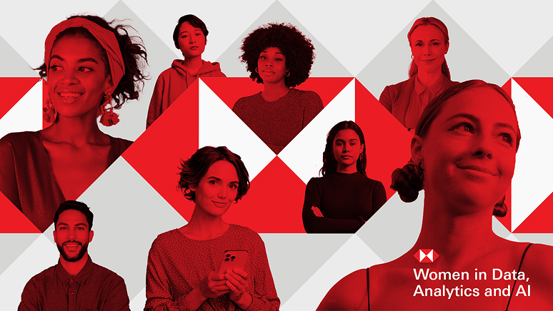HSBC branding for the woman in data and analytics programme