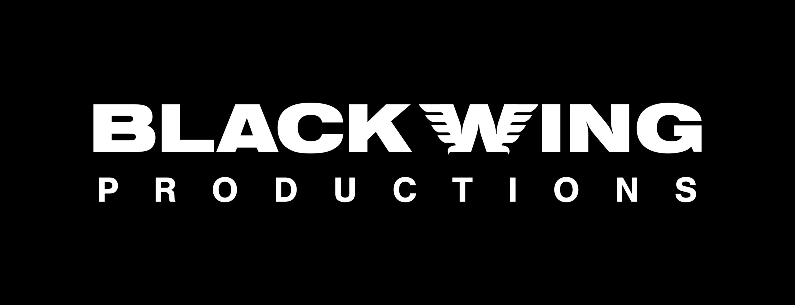 Logo for Blackwing Productions including a subtle bird motif inside the letters